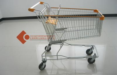 Cina Carrello del supermercato del metallo del cavo/carrelli asiatici 60L - 240L in vendita