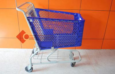 Cina Cromo/lastra di zinco blu di plastica del carrello del supermercato dell'OEM 180L in vendita