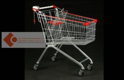 China Large Metal Wire Easy Wheels Shopping Cart With Lock 210L 240L for sale