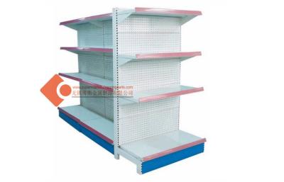 China Perforated Design Supermarket gondola shelves for sale