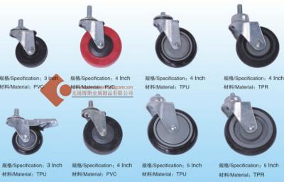 China TPR / PU / PVC wheels Shopping Trolley Spare Parts for sale