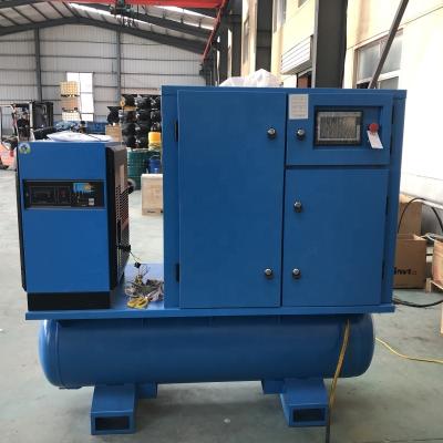 China Lubricated 7.5KW 10HP Integrated Screw Air Compressor Rotary Screw Air Compressor for sale