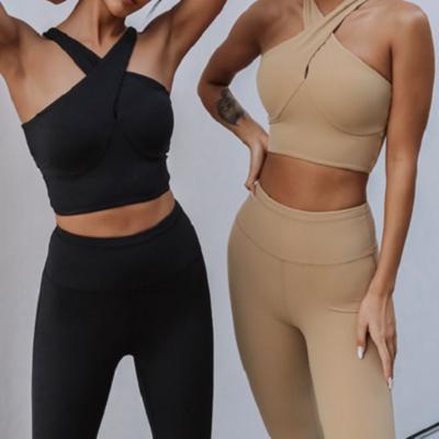 China QUICK DRY Women's Sports Wear For Women Gym Backless Sports Yoga Top Tank Top Woman Workout Tops Fitness for sale