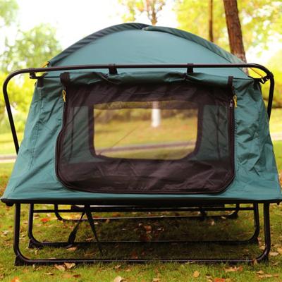 China Diagonal Tying Type Single Portable Folding Combo Rise Outdoor Rain Bed Shelter Camping Earth Oversized Tent Cradle Waterproof for sale