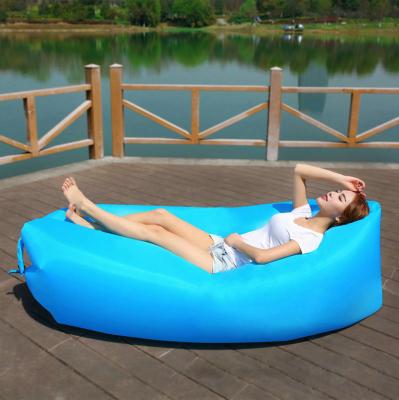 China Outdoor Beach Bed Tents Banana Air Sofa Hybrid Type Camping Inflatable Air Sofa for sale