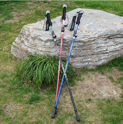 China Factory Wholesale Folding Walking Trekking Stick Folding Camping Canes Hikking Canes Hiking Poles for sale