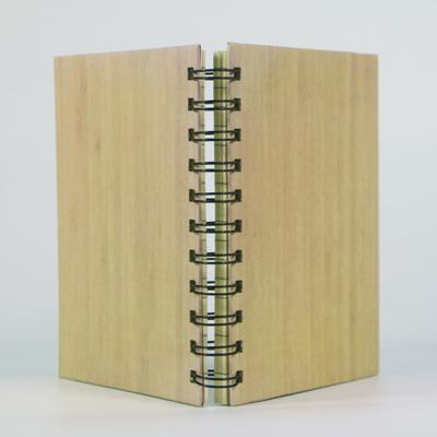 China Promotion Hard Cover Wood Grain Printing Spiral Notebook High Quality Custom Color for sale