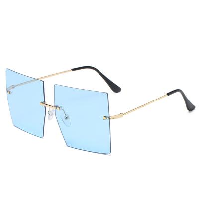 China Fashion sunglasses can wholesale and customize custom luxury fashion ladies rimless sunglasses for sale