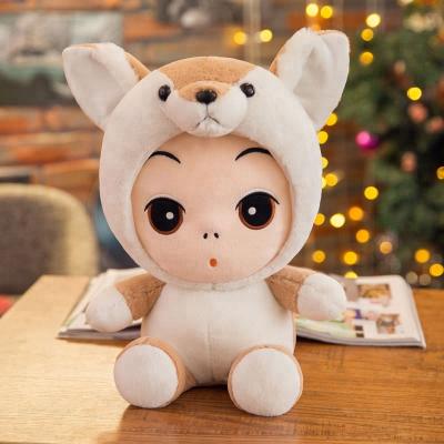 China Customized Funny White Color Baby Plush Geek Doll Toy manufacturer lovely high quality plush toy for sale