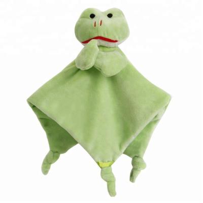 China Comfortable High Quality Cute Custom Frog Plush Baby Blanket Toys for sale