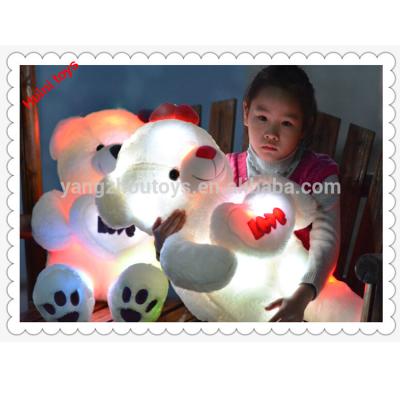 China Sitting Plush Toy 20cm Height Led Light Up Teddy Bear Plush Toy for sale