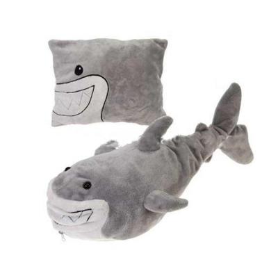 China Plush Stuffed Shark Plush Toy Customized Design Plush Toy And Pillow Set for sale