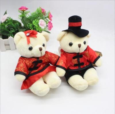 China The Factory Funny Plush Porcelain Teddy Bear Mini Chinese Wedding Gift Decoration for sale