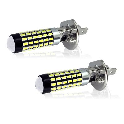 China Aluminum Lens H1 1500 Lumens DRL 3014 LED Fog Lamp Super Bright DC 78SMD Car Light for sale