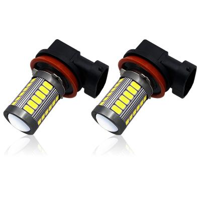 China Aluminum H8 H11 H16 LED Fog Lamp DC 10-30V 4.8W 33SMD 5730 Super Bright Car Light for sale