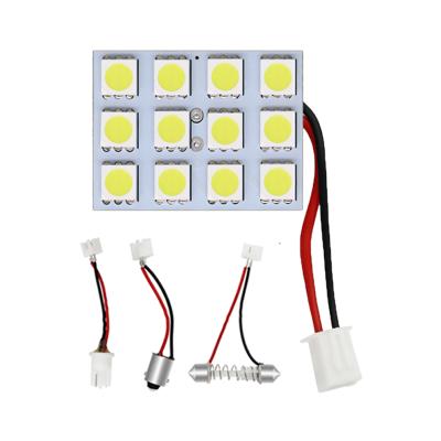 China -40â „ ƒ at +85â „ ƒ Festoon Led General Indoor 12V Panel Bulb PCB 12SMD 5050 Car Light for sale