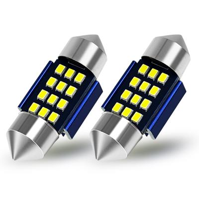 China New 2016 12SMD Aluminum Car LED 31mm 6411 6413 Non-polar Blue Interior Light for sale