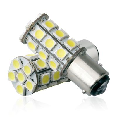 China 1157 1156 P21/5W S25 LED 27SMD Bulb DC12V 5050 Aluminum Steering Brake Light for sale