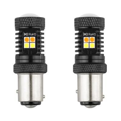 China 50YU LED BAZ15D 1157 BA15D 3030 16SMD 6500K DC10-30V Aluminum Turn Signal Light Bulb UI50 for sale