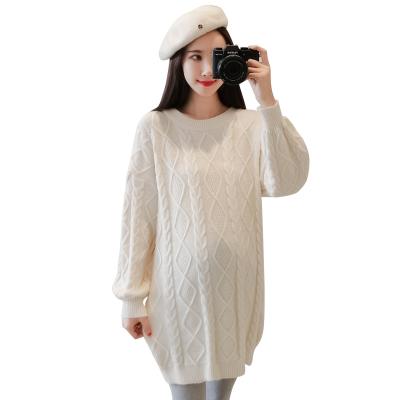 China Anti-Static Cable Knit Dress Maternity Women's Sweater Dress Fashion Plus Size Dress for sale