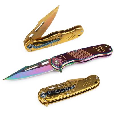 China Non-variable Color Steel Handle BOK F85 Knives Camping Service Tactical Folding Knife for sale