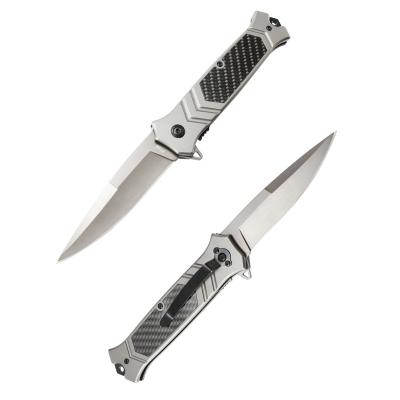 China Non-variable Carbon Fiber Handle With Titanium Finish GIS BR F129 EDC Outdoor Pocket Folding Knife for sale