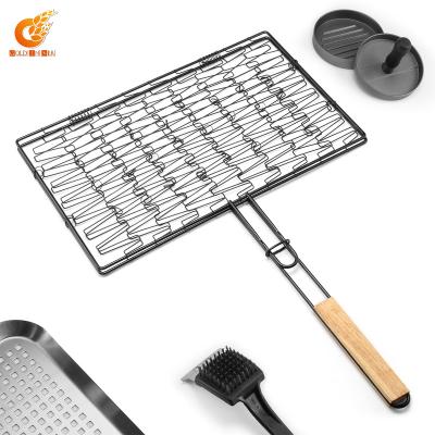 China Thermal Resistance Drinking Resistance Bq 3454 BBQ Grill Basket Barbecue Mesh Elasticity BBQ Grill Mesh for sale