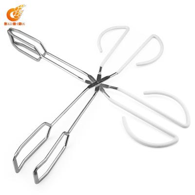 China Bq 3641 BBQ Tools Accessories Stainless Steel Handle Carbon Heat Resistant Coated Easily Cleaned BBQ Clip for sale