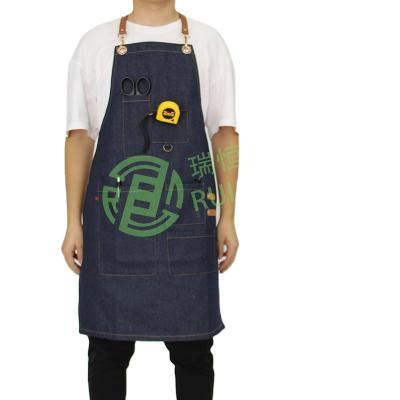 China casual custom denim apron/cheap kitchen cotton denim apron denim apron for cooking for sale