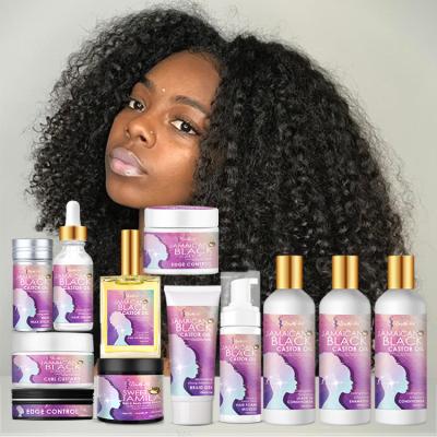 China Custom Natural Color-Protecting 4C Hair Care Products Afro Shampoo & Conditioner & Hair Oil Set for sale