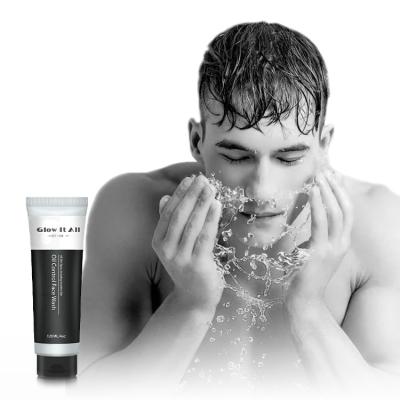 China Charcoal Facial Cleanser Massage Face Oil Pore Remover Safe Gentle And Replenishing Facial Wash For Male for sale