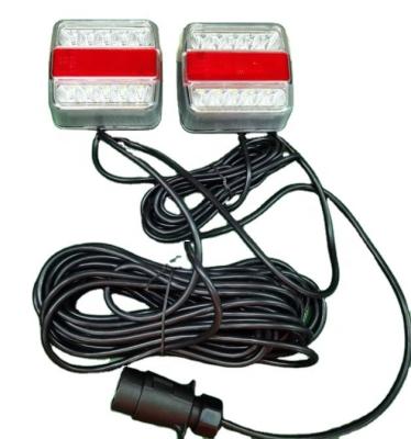 China PC Lens One Pair LED Square Truck Signal Light Trailer, Warning Light With magenetic base for sale