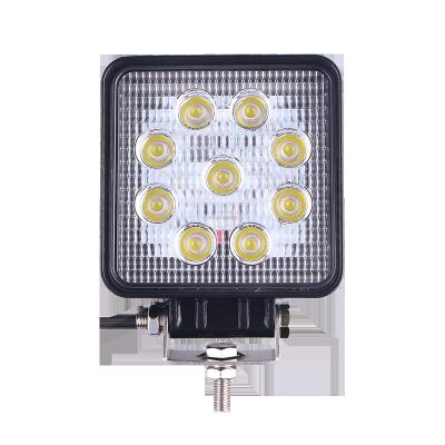 China Die-cast aluminum housing; 27W Thick PC Lens CEE EMARK R10 60mm Square Led Work Lights for sale