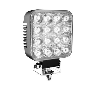 China Die-cast aluminum housing; PC Lens 4 Inch SQUARE 12V 11500LM 80W Osram LED Work Light Auxiliary Light for sale