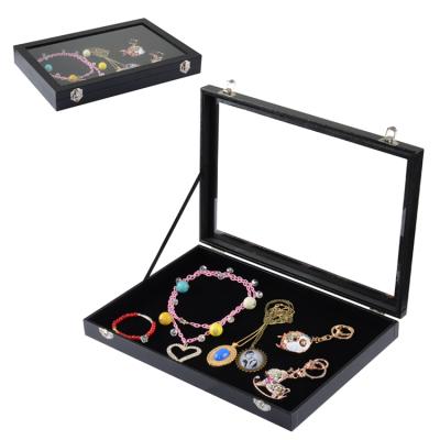 China Luxury Leather Jewelry Display Boxes Ring Case Necklace Boxes With Acrylic Logo Personalized Jewelery Boxes for sale