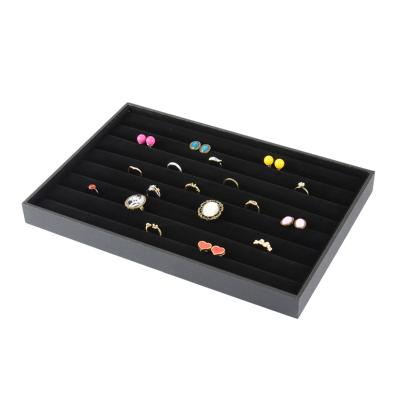 China Tray Showcase Ring Luxury Display Velvet Jewelry Storage Box Jewelry Organizer YFT15 for sale