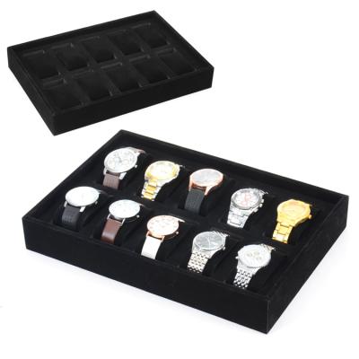 China Custom Velvet OEM Watch Display Trays For Bangle Bracelet Showcase Watch Jewelry Tray for sale