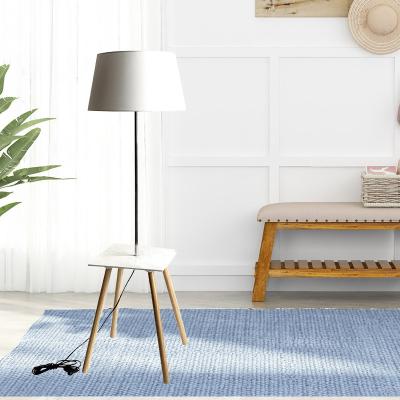 China Modern wood desk quadruped floor lamp creative solid wood bedroom study art decorative table led floor lamp for sale