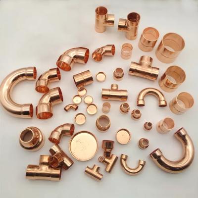 China Copper Duct Elbow Copper Fittings For Frigeration And Reducing Air Conditioning Spare Parts for sale