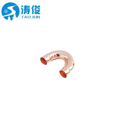 China Copper Bend Copper Pipe Air Conditioner Refrigeration U Type Fittings 180 Degree Elbow For Size 6.35mm~54mm (1/4~2-1/8) for sale