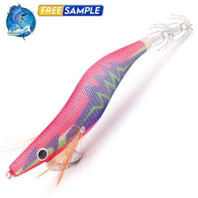 China Custom Action Bright Fish Fishing Tackle Baits Shrimp Hard Artificial Bait Grade Luminous Bait Squid Skirt Swimming Lures for sale