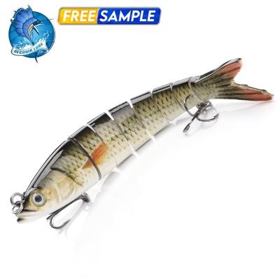 China PESCA OEM ABS Plastic Fishing Swimbait Wobblers Multi Floating Bait Sinker Hard Joint 8 Segment Fishing Lures for sale