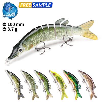 China Fishing Swimbait Vivid Fish Action Wholesale 100mm Lure 8.7g Pike Design Multi Joint Swimming Swimbait for sale