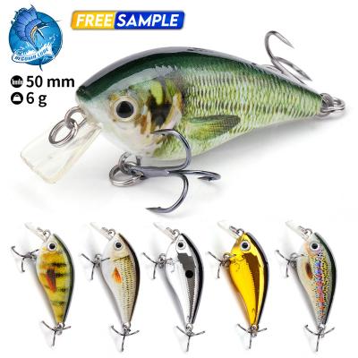 China Perfect Medium Diving Bream Swimming Action Crankbaits 5cm Mini Square Bill Crankbait Perch Vivid Fish Action Small for sale