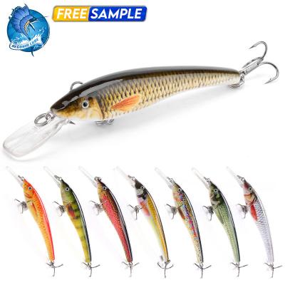 China Wholesale Swim Action Vivid Fish 60mm 75mm Topwater Floating Black Minnow Lures Fish Bait Hard Trout Tilapia Fishing Lures for sale