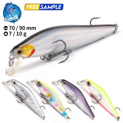 China Wholesale Bionic Fish Action Minnow Crank Crank Swimming Seawater Vivid Lure Floating Lure Artificial Minnow Fishing Lure for sale