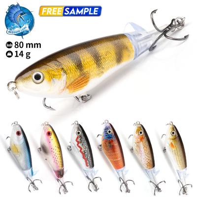 China High Quality Vivid Fish Action OEM Lure Lure Snap 80mm Water Swimming 14g Water Top Fishing Lures Fish Hard Bait With Propeller for sale