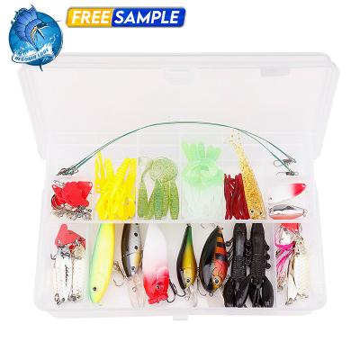 China Vivid Action 104pcs Topwater Snap Crankbait Minnow Swimming Floating Lure Sets Metal Spoon Lead Jig Soft Soft Plastic Swim Bait Kit for sale