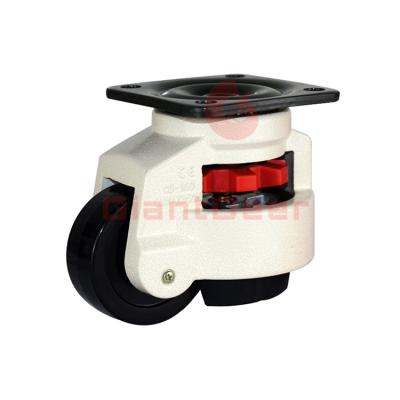 China PIVOT Factory Price Adjustable Top Plate Feet Nylon Height Caster Industrial Leveling Wheels for sale