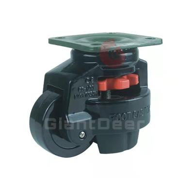 China PIVOT Factory Price Adjustable Top Plate Feet Nylon Height Caster Industrial Leveling Wheels for sale